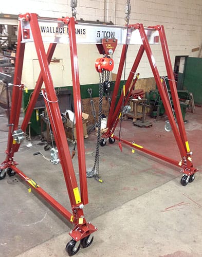 Steel Frame, Aluminum I-beam, 1 & 2 Ton Capacity Adjustable Height Gantry Cranes | Wallace Cranes 