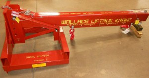 Forklift Crane Jib Boom attachment | Wallace Cranes 